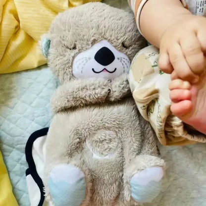 Baby Breathing Bear: Soothing Plush Toy with Music and Light for Sleep