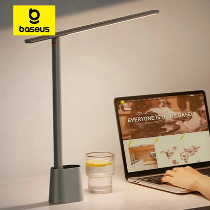 Baseus Smart LED Desk Lamp: Dimmable & Foldable for Eye-Friendly Study & Reading