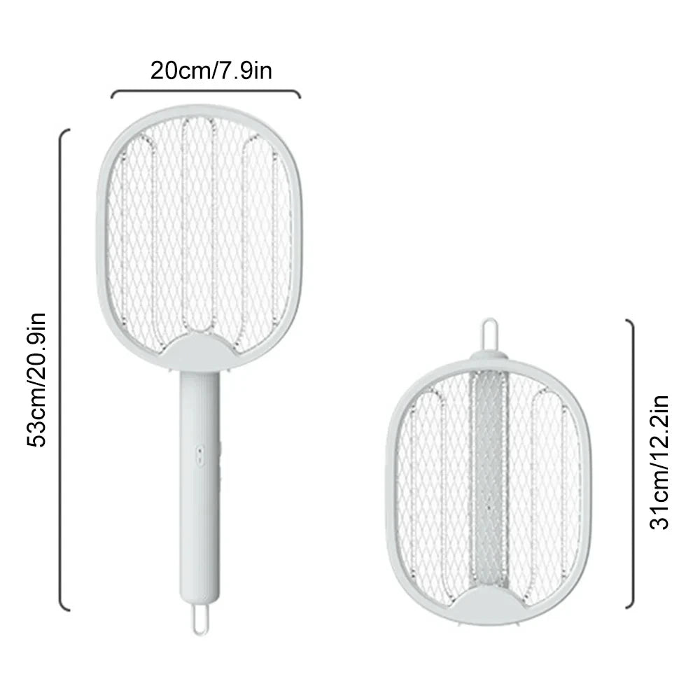 4-in-1 Foldable Electric Mosquito Killer & Fly Swatter - USB Rechargeable with UV Light Trap for Bedroom