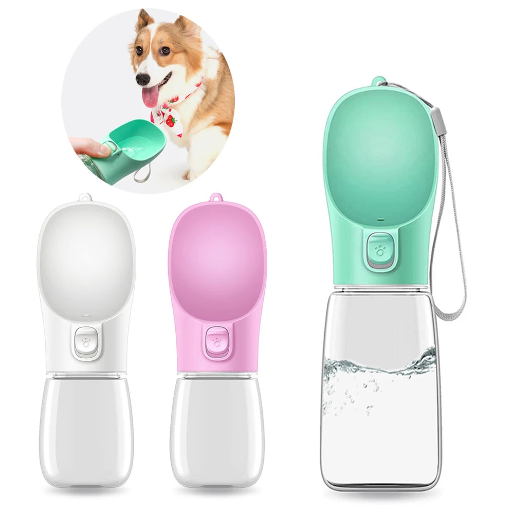 Portable Dog Water Bottle with Drinking Bowl